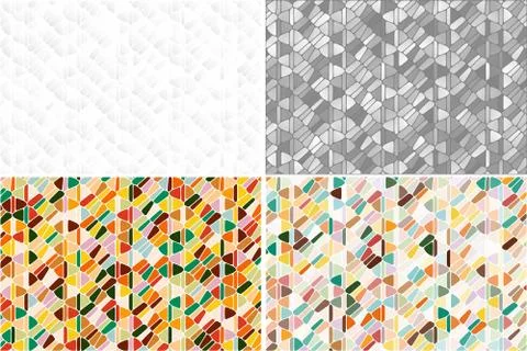 Set of grey and colorful patterns for your flyer, website and presentation. Stock Illustration