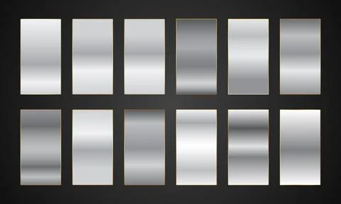 Set of grey gradient Stock Illustration