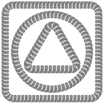 Set of Grey Paper Frames Stock Illustration