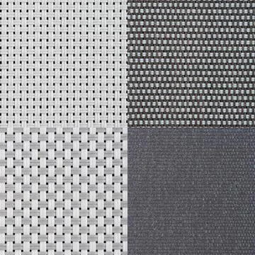 Set of grey vinyl samples Set of grey vinyl samples, texture background. C... Foto stock