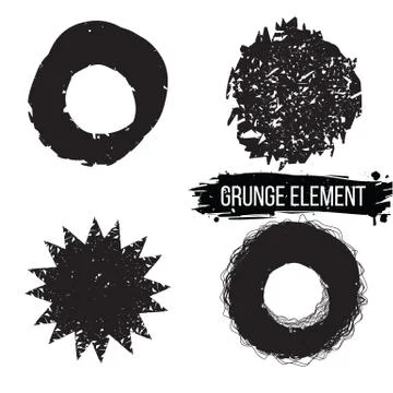 Set of grunge abstract elements. Stock Illustration