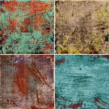 Set of grunge background Stock Photos