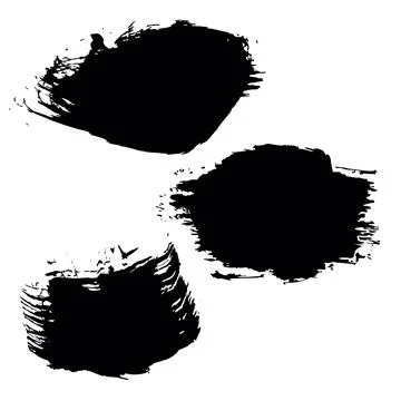 Set of grunge background for text. Black vector brush strokes. White backgr.. Stock Illustration