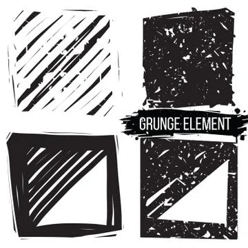 Set grunge backgrounds. Abstract elements. Stock Illustration