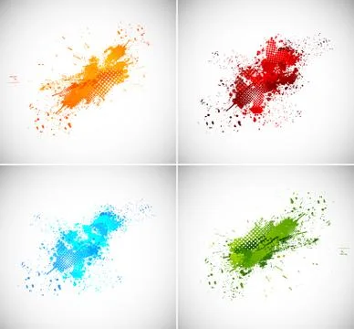 Set of grunge backgrounds Stock Illustration