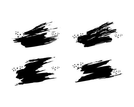Set of grunge banner element isolated Stock Illustration