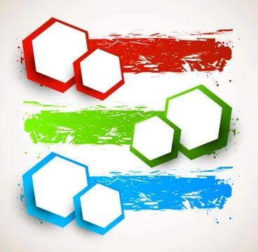 Set of grunge banners Stock Illustration