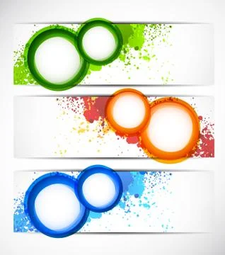 Set of grunge banners Stock Illustration