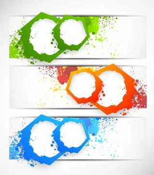 Set of grunge banners Stock Illustration