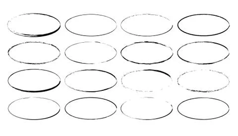 Set of grunge black frames. Borders collections. Collages elements on white b Illustrazione stock