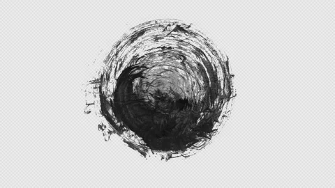 Set of grunge brush stroke. Abstract hand - painted element. Animation on a tran Stock Footage 205442329
