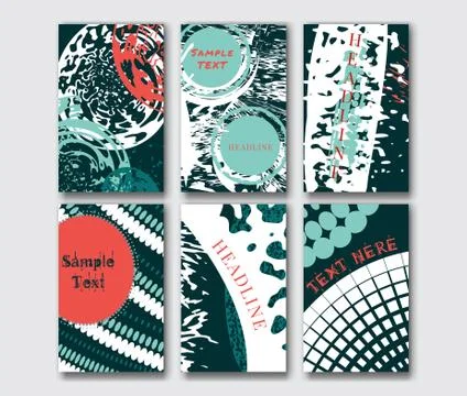 Set of the grunge card templates Stock Illustration