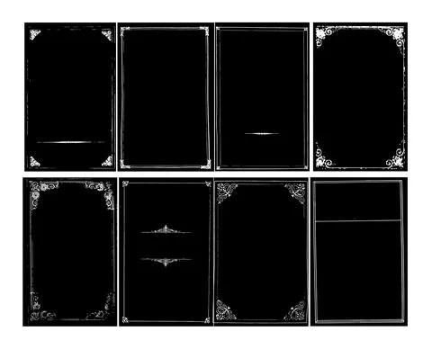 Set of grunge dark backgrounds. Stock Illustration