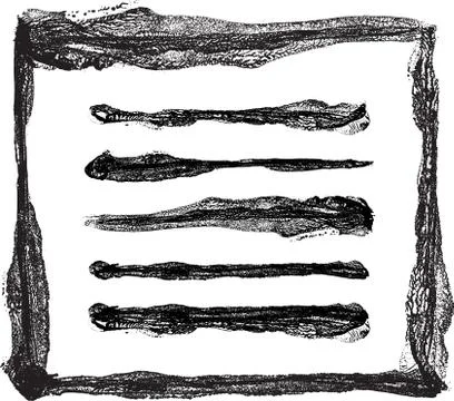 Set of grunge decorative elements Stock Illustration