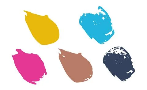 Set of grunge design elements vector isolated illustration Stock Illustration