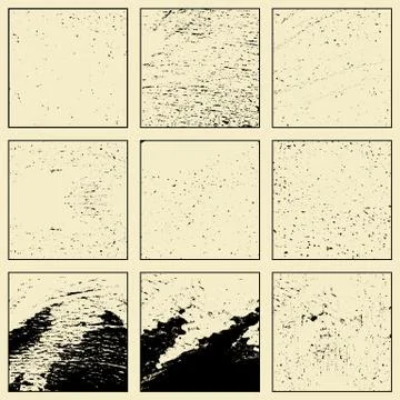Set of grunge different texture Stock Illustration