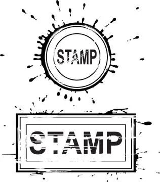 Set of grunge distressed stamps. Vector illustration Stock Illustration