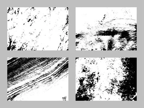 Set of grunge distressed texture background Stock Illustration
