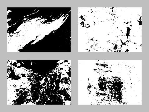 Set of grunge distressed texture background Stock Illustration