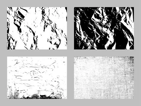 Set of grunge distressed texture background Stock Illustration