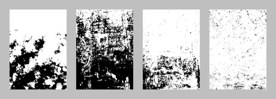 Set of grunge distressed texture background Stock Illustration
