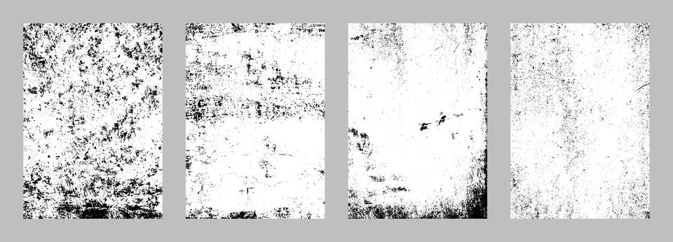 Set of grunge distressed texture background Stock Illustration