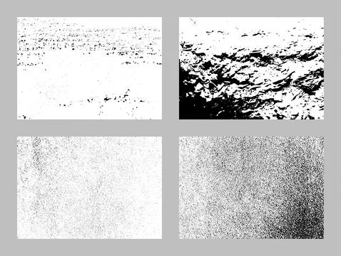 Set of grunge distressed texture background Illustrazione stock