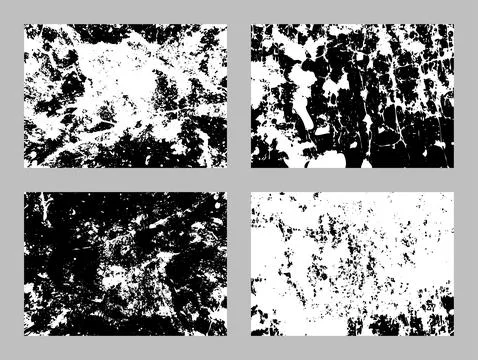 Set of grunge distressed texture background Stock Illustration