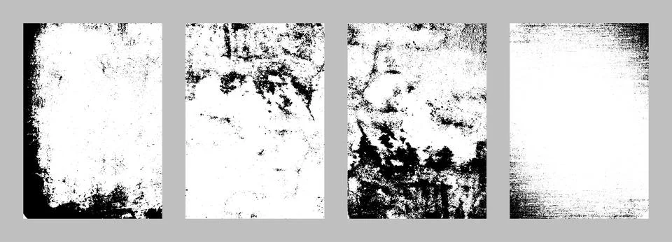 Set of grunge distressed texture background Illustrazione stock