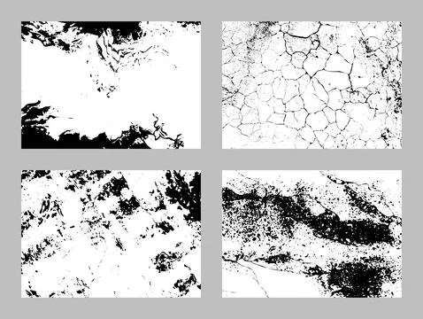 Set of grunge distressed texture background Illustrazione stock