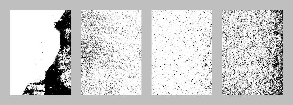 Set of grunge distressed texture background Illustrazione stock