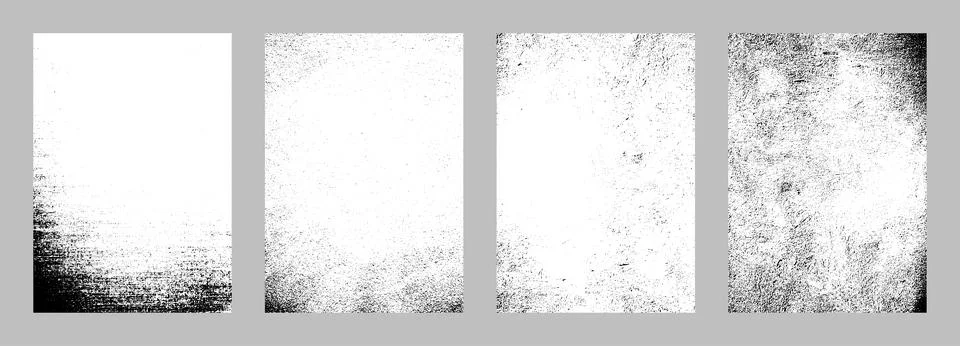 Set of grunge distressed texture background Stock Illustration