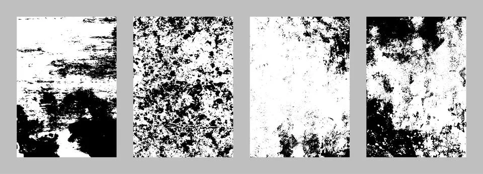 Set of grunge distressed texture background Stock Illustration