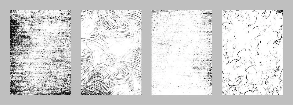 Set of grunge distressed texture background Stock Illustration