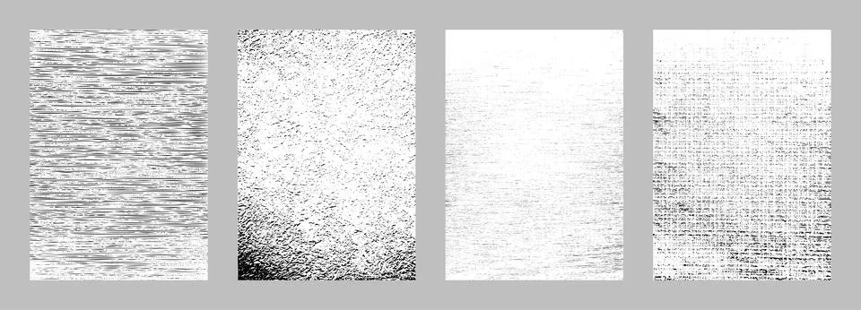 Set of grunge distressed texture background Illustrazione stock