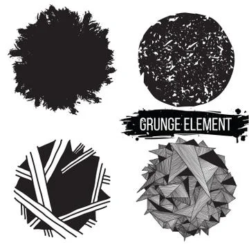 Set grunge elements. Abstract backgrounds. Illustrazione stock