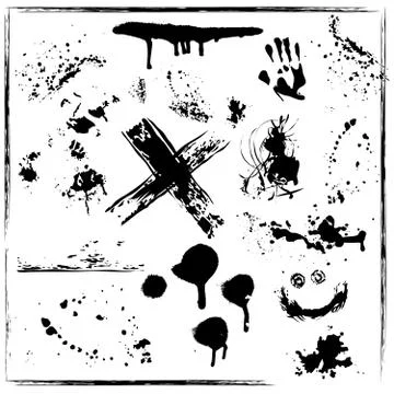 Set grunge elements イラスト素材