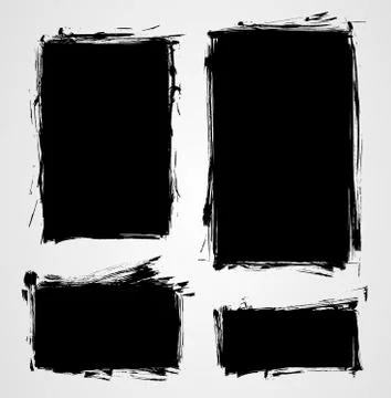 Set of grunge elements for your design Stock Illustration