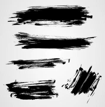 Set of grunge elements for your design Stock Illustration