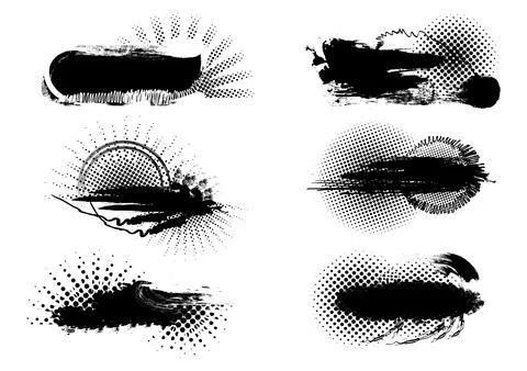 Set of Grunge frame of paint background Vector illustration 002 Illustrazione stock