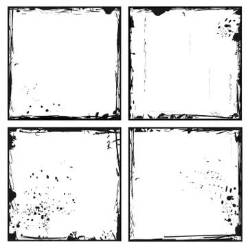 Set grunge frames Stock Illustration