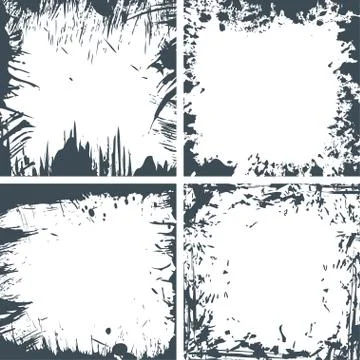 Set of grunge frames Stock Illustration