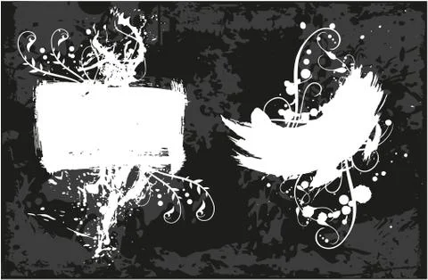 Set of grunge frames Stock Illustration