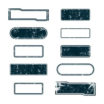 Set of grunge frames, vector illustration. Stock Illustration