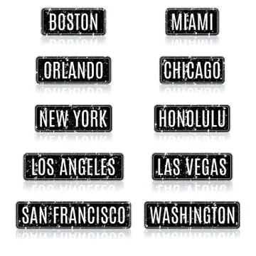 Set of grunge frames, vector illustration. Illustrazione stock