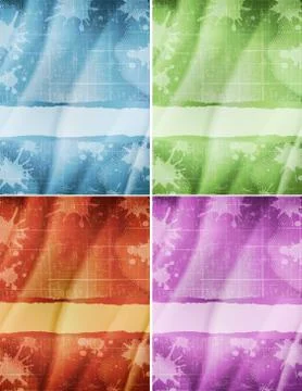 Set of grunge old paper background Stock Illustration