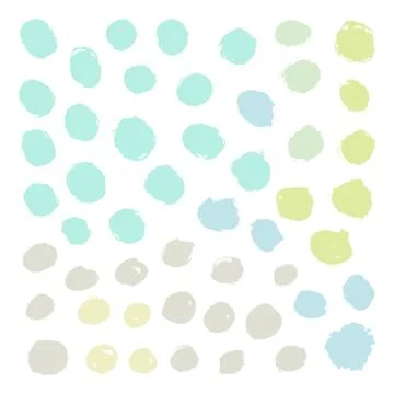 Set of grunge paint rounds. Stock Illustration