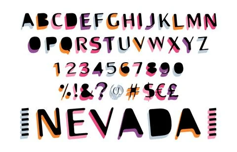 A Set of Grunge Stencil Letters Stock Illustration