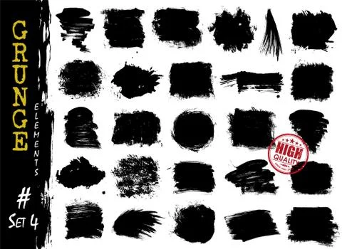 Set of grunge style elements texture background . Stockillustratie