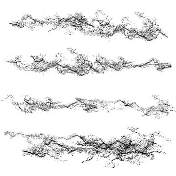 Set of grunge textures Black and white scratches. Stock Illustration